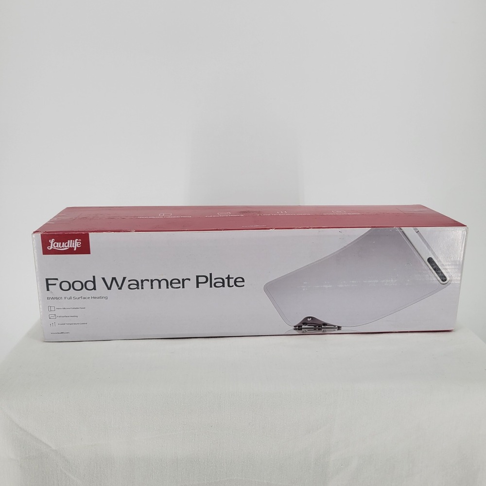 Laudlife BW601 Food Warmer Plate Electric Warming Tray Foldable Silicone White